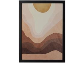 Quadro Decorativo Terracota Sol Abstrato 35x47cm - Design Up Living