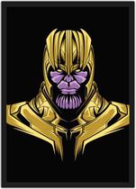Quadro Decorativo Thanos Nerd Geek Super Heróis Decorações Com Moldura G02