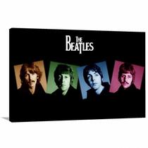 Quadro decorativo The Beatles Banda Retro com Tela em Tecido Quadro decorativo The Beatles Banda Retro com Tela em Tecido
