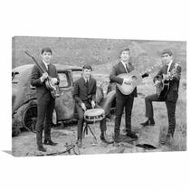 Quadro decorativo The Beatles Retrô - Tela em Tecido
