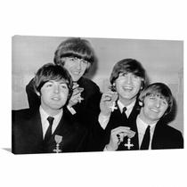 Quadro decorativo The Beatles - Retrô - Tela em Tecido