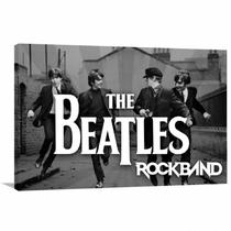 Quadro decorativo The Beatles Rockband com Tela em Tecido