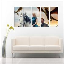Quadro Decorativo The Game of Thrones Mosaico Com 5 Peças GG1