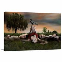 Quadro decorativo The Vampire Diares com Tela em Tecido
