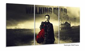 Quadro Decorativo The Walking Dead 120x60 3 peças em tecido m02