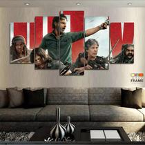 Quadro Decorativo The Walking Dead 130x63 em tecido