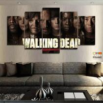 Quadro Decorativo The Walking Dead 4X 130x63 em tecido