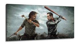 Quadro Decorativo The Walking Dead em Tecido Canvas 130x60