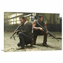 Quadro decorativo The Walking Dead Rick e Daryl - Tela em Tecido