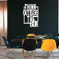 Quadro Decorativo Think Outside The Box 3mm Vazado - Mdf