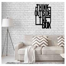 Quadro Decorativo Think Outside The Box 3mm Vazado - Mdf Quadro Decorativo Think Outside The Box 3mm Vazado - Mdf