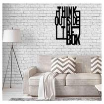 Quadro Decorativo Think Outside The Box 3Mm Vazado - Mdf Quadro Decorativo Think Outside The Box 3Mm Vazado - Mdf