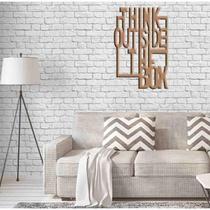 Quadro Decorativo Think Outside The Box 3Mm Vazado - Mdf Quadro Decorativo Think Outside The Box 3Mm Vazado - Mdf