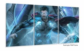 Quadro Decorativo Thor A 3 peças 120x60 cm em tecido Quadro Decorativo Thor A 3 peças 120x60 cm em tecido
