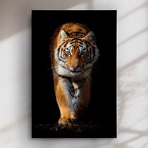 Quadro Decorativo Tigre Fundo Preto