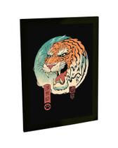 Quadro Decorativo Tigre Japones Tattoo Anime Pintura Tumblr