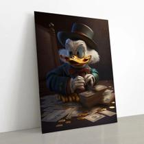 Quadro Decorativo Tio Patinhas Dinheiro Dóllar Luxo Riqueza Grande 60x40cm