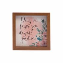 Quadro Decorativo Tipo Nicho com Fundo Papel 18X18cm NIC0006