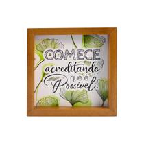 Quadro Decorativo Tipo Nicho com Fundo Papel 18X18cm NIC0018