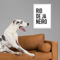 Quadro Decorativo Tipografia Rio De Janeiro 24x18cm - com vidro Quadro Decorativo Tipografia Rio De Janeiro 24x18cm - com vidro