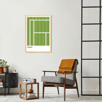 Quadro Decorativo Tipos de Quadra, Tenis WN Moldura Caixa, Marfim