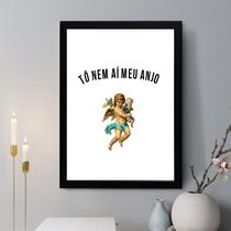 Quadro Decorativo Tô Nem Aí Meu Anjo 24x18cm