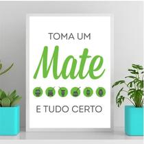 Quadro Decorativo Toma Um Mate 24x18cm - com vidro