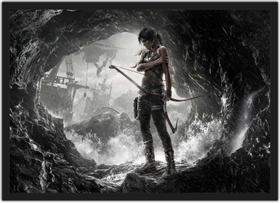 Quadro Decorativo Tomb Raider Lara Croft Games Jogos Geek Decorações Com Moldura G01