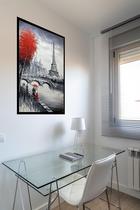 Quadro Decorativo Torre Eiffel Estilo Pintura - 70X50Cm Quadro Decorativo Torre Eiffel Estilo Pintura - 70X50Cm