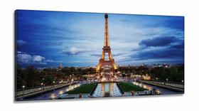 Quadro Decorativo Torre Eiffel Paris em Tecido Canvas 130x60 Sala Quarto m01 Quadro Decorativo Torre Eiffel Paris em Tecido Canvas 130x60 Sala Quarto m01