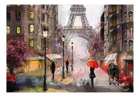 Quadro Decorativo Torre Eiffel Paris França Tecido Canvas Quadro Decorativo Torre Eiffel Paris França Tecido Canvas