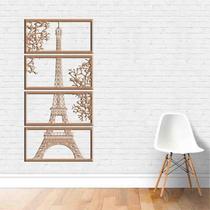 Quadro Decorativo Torre Eiffel Paris Vazado - Mdf 3Mm 003