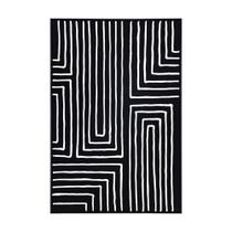Quadro Decorativo Traços Finos Brancos Abstrato Moldura Madeira Luxo Quadro Decorativo Traços Finos Brancos Abstrato Moldura Madeira Luxo