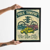 Quadro Decorativo Transportes Publico 45x34cm - com vidro