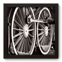 Quadro Decorativo - Trem Antigo - 22cm x 22cm - 036qddp