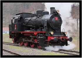 Quadro Decorativo Trem Locomotiva Máquinas A Vapor Salas Quartos Escritórios Com Moldura RC017 Quadro Decorativo Trem Locomotiva Máquinas A Vapor Salas Quartos Escritórios Com Moldura RC017