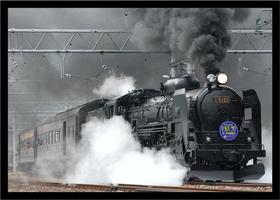 Quadro Decorativo Trem Locomotiva Máquinas Paisagem Salas Quartos Escritórios Com Moldura RC030