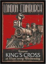 Quadro Decorativo Trem Locomotiva Máquinas Vintage Salas Quartos Escritórios Com Moldura RC058 Quadro Decorativo Trem Locomotiva Máquinas Vintage Salas Quartos Escritórios Com Moldura RC058