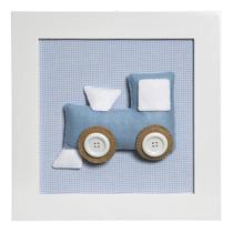 Quadro Decorativo Trem Quarto Bebê Infantil Menino