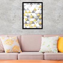 Quadro Decorativo Triângulos Gold Quadro Decorativo Triângulos Gold