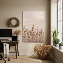 Quadro Decorativo Trigo Infinito - 70x50cm Mold Preta