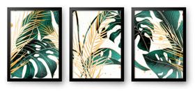 Quadro Decorativo Trio Abstrato Costela de Adão 60 x 40 Quadro Decorativo Trio Abstrato Costela de Adão 60 x 40