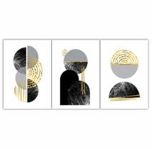 Quadro Decorativo Trio Geométrico Círculos 60x40 Sala Quarto