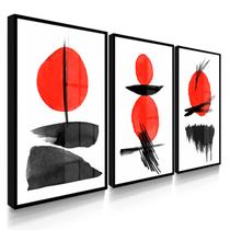 Quadro Decorativo Trio Japonês Sala Restaurante Kit 70x50 com Vidro Quadro Decorativo Trio Japonês Sala Restaurante Kit 70x50 com Vidro
