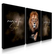 Quadro Decorativo Trio Judá Leão Deus Decoraçãoa Sala Quarta com Moldura Quadro Decorativo Trio Judá Leão Deus Decoraçãoa Sala Quarta com Moldura