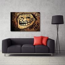 Quadro decorativo Troll Face Humor com Tela de Tecido