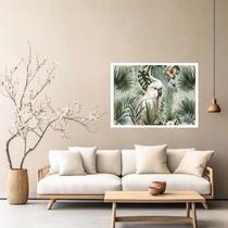 Quadro Decorativo Tropical Arara Branca - 50x70cm Quadro Decorativo Tropical Arara Branca - 50x70cm