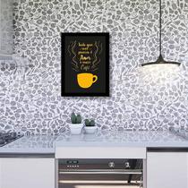 Quadro Decorativo Tudo o Que Precisa: Amor e Mais Café 45x34cm Quadro Decorativo Tudo o Que Precisa: Amor e Mais Café 45x34cm