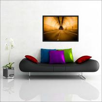 Quadro Decorativo Túnel Paisagens Decorações Com Moldura