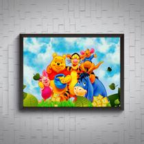 Quadro Decorativo Turma Ursinho Pooh Arte Poster Moldurado Quadro Decorativo Turma Ursinho Pooh Arte Poster Moldurado